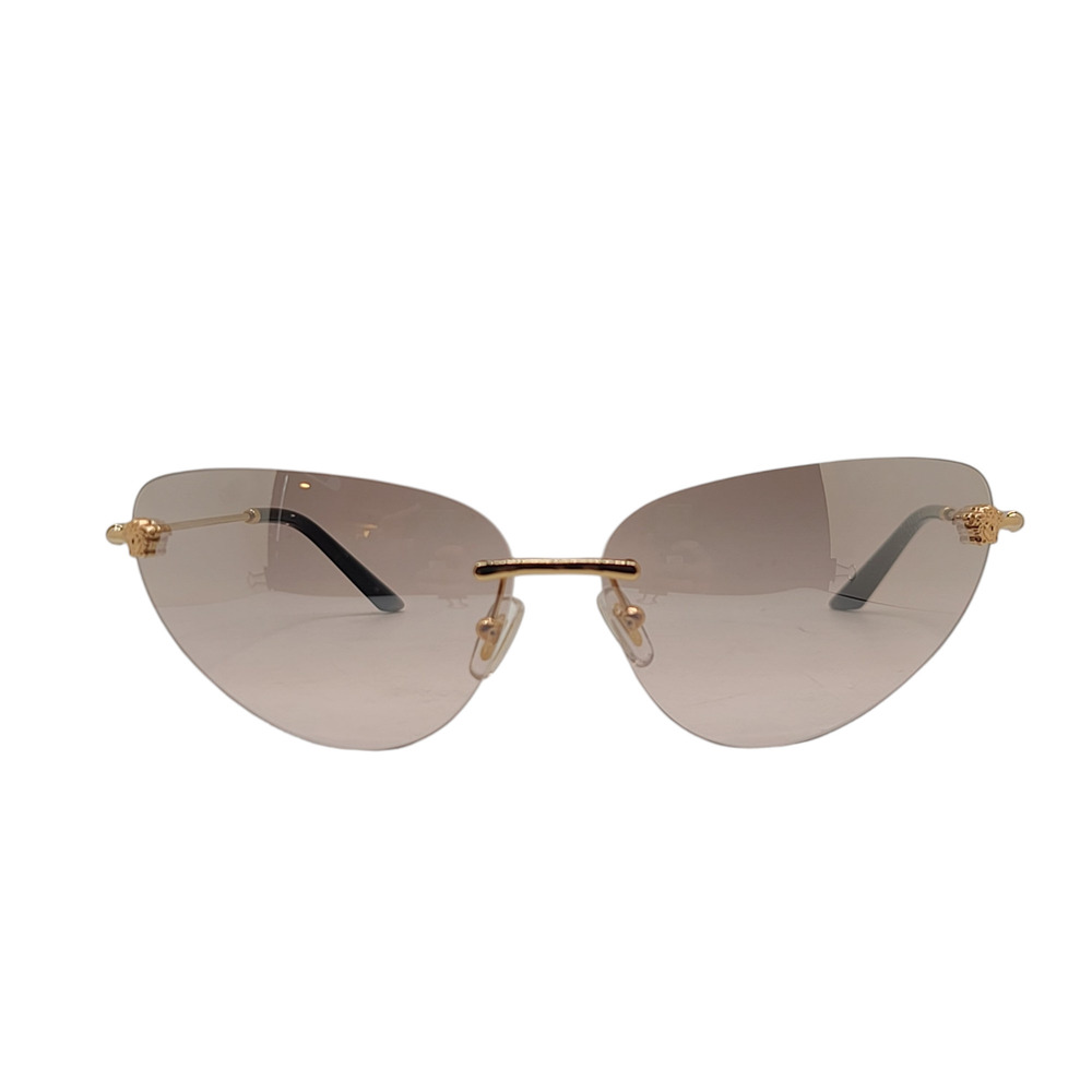 Versace Sunglasses VE2281 10028Z 64mm Gold / Light Brown Silver Mirror Lens
